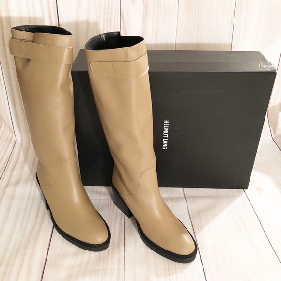 🆕{Helmut Lang} Slouch Leather Block Heel Boot - Picture 5 of 13